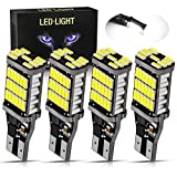 YEERON 4PCS 921 912 T15 LED Reverse Lights 1500LM Super Bright 45SMD-4014 Chips W16W 904 906 LED Bulbs For Car Truck Backup Lights,DC/AC 9-36V,6000K Xenon White.