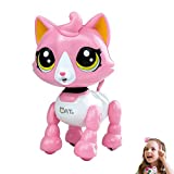 amdohai Robot Cat Interactive Catty Toy Electronic Music Pet for Age 3 4 5 6 7 8 Year Old Girls Gift Idea(Pink)