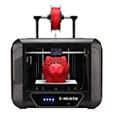 R QIDI TECHNOLOGY i Mate 3D Printer, Metal Frame,with Upgrade Extruder and Professional Software,Print Out of Box, Suitable for Novice,Print with PLA,PETG, TPU, Print Size 260x200x200mm