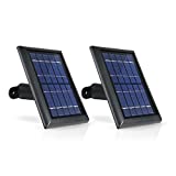 Wasserstein 2W/6V Solar Panel with 13.1ft/4m Cable Compatible with Arlo Ultra/Ultra 2, Arlo Pro 3/Pro 4 & Arlo Floodlight ONLY (2-Pack, Black) (NOT Compatible with Arlo Essential Spotlight)