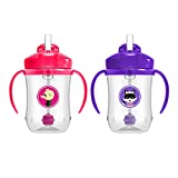 Dr. Brown's Baby's First Straw Cup Sippy Cup with Straw - Pink/Purple - 9oz - 2pk - 6m+