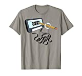 Vintage Music 80s 90s With Pencil Winding Up a Cassette Tape T-Shirt