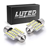 LUYED 2 X 300 Lumens Super Bright 3014 24-EX Chipsets 31mm 1.25 inches DE3175 DE3021 DE3022 3175 LED Bulbs Used For Dome light, White