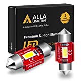 Alla Lighting 800lm Xtreme Super Bright Festoon 31MM DE3175 DE3022 LED Bulbs Replacement for Cars Trucks Interior Map Dome Trunk Courtesy Lights DE3022, 6000K Xenon White