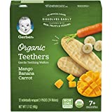 Gerber Organic Teethers, Mango Banana Carrot, 1.7 Ounces, 12 Count Box (Pack of 6)