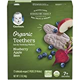 Gerber Organic Teethers, Blueberry Apple Beet, 1.7 oz, 12 count Box