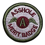 TrendyLuz Asshole Merit Badge Police Military Tactical Morale Embroidered Hook & Loop Patch (Multicolor)
