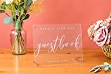 Calculs Wedding Guest Book Sign 10"x8" Please Sign Our guestbook Sign Clear for Wedding, Beach or Rental House by Elegant Signs
