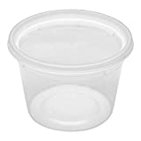 Asporto Microwavable To-Go Container - BPA Free Round Soup Container with Clear Plastic Lid - Catering & Takeout - 16 oz - Clear - Plastic - Disposable - 100ct Box - Restaurantware