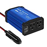 300W Power Inverter DC 12V to 110V AC Car Charger Converter with 4.8A Dual USB Ports (Blue) 1