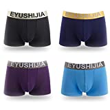 EYUSHIJIA Men's 4 Pack Comfortable Bamboo Fiber Boxer Briefs(Medium, C)