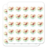 Northern Cardinal Watercolor Northeastern Bird Heart Shaped Planner Calendar Scrapbook Craft Stickers