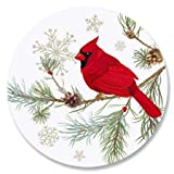 Cardinal in Snow Envelope Seals- Set of 72 Holoiday Envelope Stickers