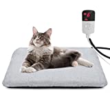 SHU UFANRO Pet Heating Pad, Waterproof Electric Heated Pet Pad for Dogs Cats with Washable Cover, Kitten Puppy Heating Pads Indoor for Whelping Box/Pregnant Dogs/Pet Bed/Pet House