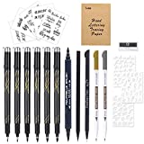 Tebik Calligraphy Pens Set, 22 Pack Hand Lettering Pens Kit, Calligraphy Markers with Everything for Beginners Writing, Journaling, Signature, Art Drawing, Illustrations, Card Making, Design