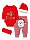 Baby Christmas Outfit Clothes Gifts Girl Boy Winter My First Hat Pants 9-12 Months