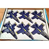 Unbranded Set of 6 F/A 18 Hornet US Navy Blue Angels Fighter Plane - diecast Model 7" 1:50