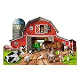 Melissa & Doug Busy Barn Shaped Jumbo Jigsaw Floor Puzzle (32 pcs, 2 x 3 feet)