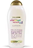 OGX Extra Creamy + Coconut Miracle Oil Ultra Moisture Body Lotion with Vanilla Bean, Fast-Absorbing Body Lotion for All Skin Types, Paraben-Free and Sulfated-Surfactants Free, 19.5 fl oz