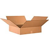 BOX USA B24246 Flat Corrugated Boxes, 24"L x 24"W x 6"H, Kraft (Pack of 10)
