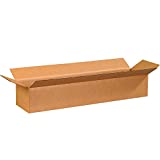 BOX USA B2464100PK Long Corrugated Boxes, 24" L x 6" W x 4" H, Kraft (Pack of 100)