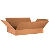 Boxes Fast BF36246 Corrugated Cardboard Flat Shipping Boxes, 36" x 24" x 6", for Clothing, Books, Picture Frames, Artwork, and Mirrors, Kraft (Pack of 10)