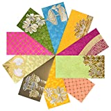 PARTH IMPEX Shagun Gift Envelope (Pack of 10) Assorted Color Designs Money Holder Fancy Packet for Christmas Diwali Easter Birthday Wedding Anniversary Designer Invitation Envelopes