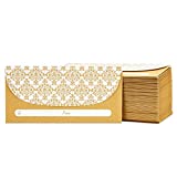100 Pack Gold Money Envelopes for Cash Gifts, Birthday, Graduation and Weddings (6.7 x 3 inch)