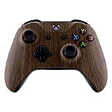 eXtremeRate Wood Grain Patterned Front Housing Shell Faceplate for Xbox One S & Xbox One X Controller Model 1708 - Controller NOT Included