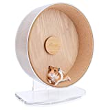 Niteangel Acrylic Hamster Exercise Wheel w/Soft Cork Track for Hamsters Gerbils Lemmings Mice or Other Small Animals (Large - 11.8-inch)