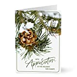 Hallmark Business Holiday Cards for Employees (Pinecone Holiday Appreciation) (Pack of 25 Greeting Cards)