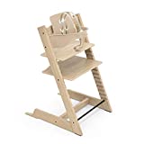 Tripp Trapp High Chair from Stokke, Oak Natural - Adjustable, Convertible Chair for Toddlers, Children & Adults - Includes Baby Set with Removable Harness for Ages 6-36 Months - Made with Oak Wood