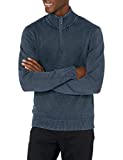 Amazon Brand - Goodthreads Men's Soft Cotton Quarter Zip Sweater, Washed Navy, X-Large