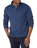 Van Heusen Men's Flex Long Sleeve 1/4 Zip Soft Sweater Fleece, True Navy, XX-Large