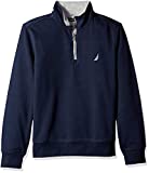Nautica Men's 1/4 Zip Pieced Fleece Sweatshirt, Navy, X-Large