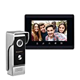 AMOCAM Video Intercom System, 7 Inches Monitor Wired Video Door Phone Doorbell Kits, IR Night Vision Camera Support Unlock, Monitoring, Dual-Way Intercom for Villa House Office Apartment and More