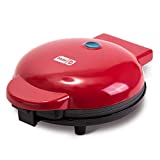 DASH 8 Express Electric Round Griddle for for Pancakes, Cookies, Burgers, Quesadillas, Eggs & other on the go Breakfast, Lunch & Snacks - Red