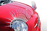 Carlashes Chrome Silver Car Eyelashes, Special Edition, Electroplated Mirror Finish, Ladies Fashion, Girly Car Accessory, Diva Bling, Miles of Smiles
