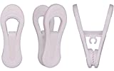 Corodo 60 Pack Plastic Hanger Clips,Pants Hangers Multi-Purpose Strong Pinch Clip on Clothing Pants Hangers, Slim-line Plastic Finger Clips for Home, Office, Travel, Baby - White