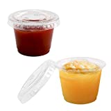 Tashiliving Souffle Cups with lids （200sets） (1 oz)