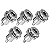 E-outstanding 5-Pack DC-099 5.5 mm x 2.1mm 30V 10A DC Power Jack Socket,Threaded Female Panel Mount Connector Adapter