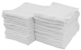 S&T INC. Multipurpose Cotton Terry Cleaning Towels for Home, Automotive, and Garage, 14 Inch x 17 Inch, White, 24 Pack