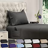 DREAMCARE Twin XL Deep Pocket Microfiber Bed Set 3 - Soft & Long Lasting 100% Fine Brushed Polyester Microfiber Sheets with Side Pocket Twin XL Size, Gray