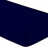 100% Cotton Knit Jersey Twin XL Fitted sheet with two bonus pillow cases - Navy Blue - Twin Extra Long, 15" Deep Pocket, 39" x 80" Great for Dorm, Hospital and Split King Beds (Navy Blue, Twin XL)