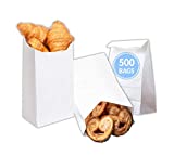 Reli. Paper Lunch Bags, 6 Lb (500 Pcs, Bulk) Kraft White Paper Bags 6 lb Capacity - Small Paper Bags, Lunch Bags, Grocery Bags, Craft Bags - Small Lunch Paper Bags/Kraft Paper Sacks in Bulk (White)