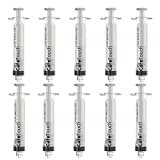 Care Touch 10 mL Syringe with Luer Lock Tip - 10 Syringes with No Needle - Great for Medicine, Feeding Tubes, and Home Care