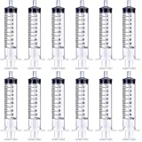 10ML Plastic Syringe - Individually Sealed Syringe for Scientific Labs, Feeding Pets, Oil or Glue Applicator (12 Pack)