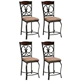 Signature Design by Ashley Glambrey Counter Height 25" Barstool, Set of 4 Bar Stools, Brown