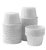 Disposable Paper Souffle Medicine Cups 1 Ounce Cups for Medication Distribution, Pills, Tasting, Condiments, Food and Dessert Serving (1000)