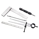 Eastwood 5 Piece Sheetmetal Layout Kit 6 in. Carbide Scribe & 5 in. Square & 6 in. Steel Rule & Automatic Center Punch & 6 in. Dividers